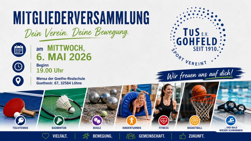 Mitgliederversammlung 2026 TuS Gohfeld